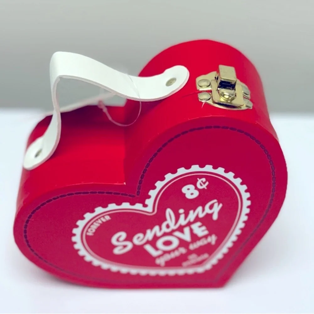3 for $15 SALE New Target Bullseye Postage Stamp Red Heart Shaped Storage Box